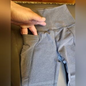 Women's  High-Waisted Leggings with Pockets Beyond Yoga Color Is Light Brown